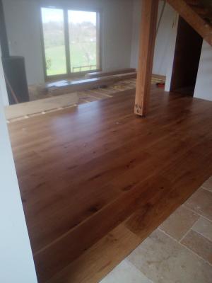 parquet en chÃªne contre collÃ© clouÃ© sur lambourdes Saint Marcet 31